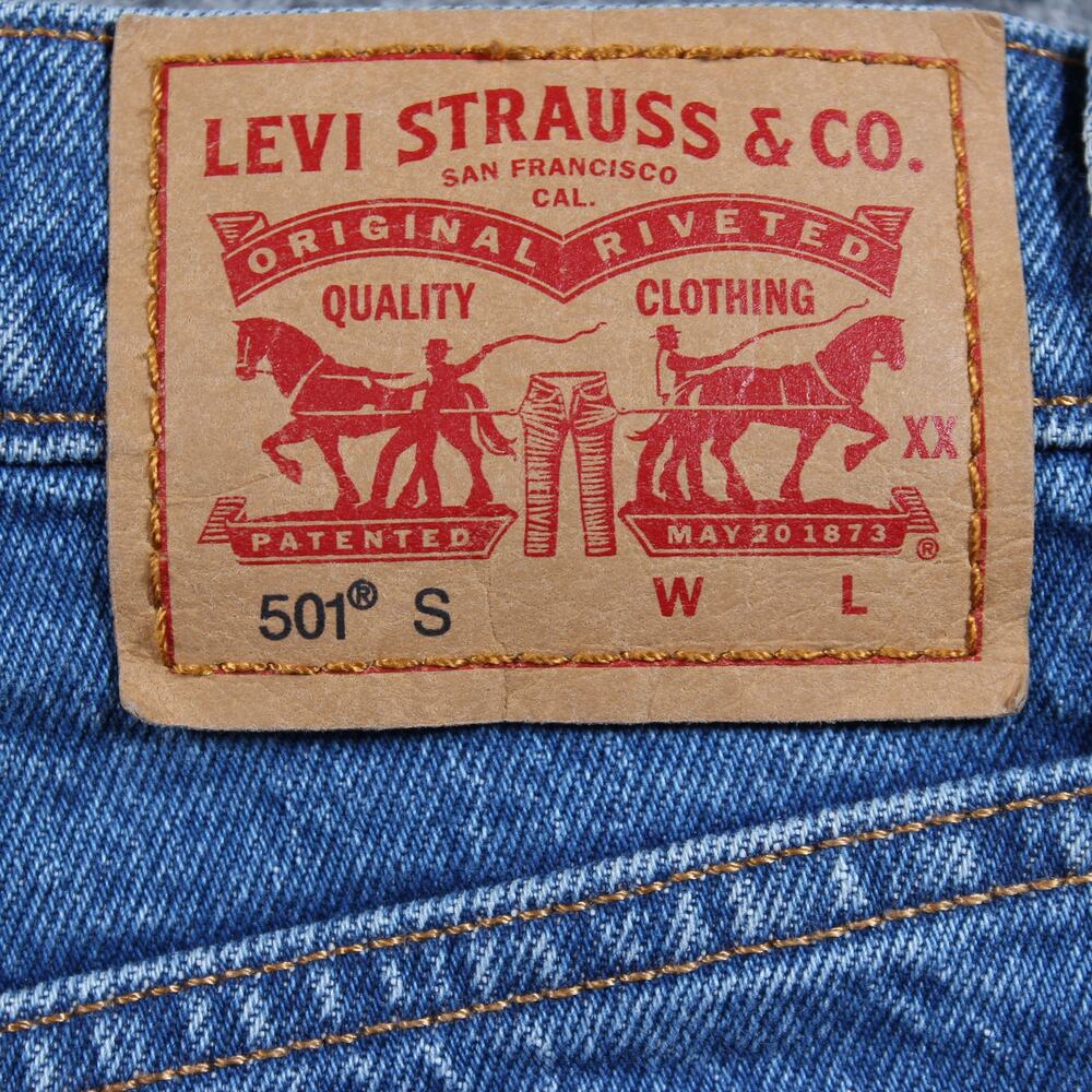 Levi’s Jeans Womens 29x28 Light Blue 501 Skinny Button Fly Stretch - Picture 8 of 10